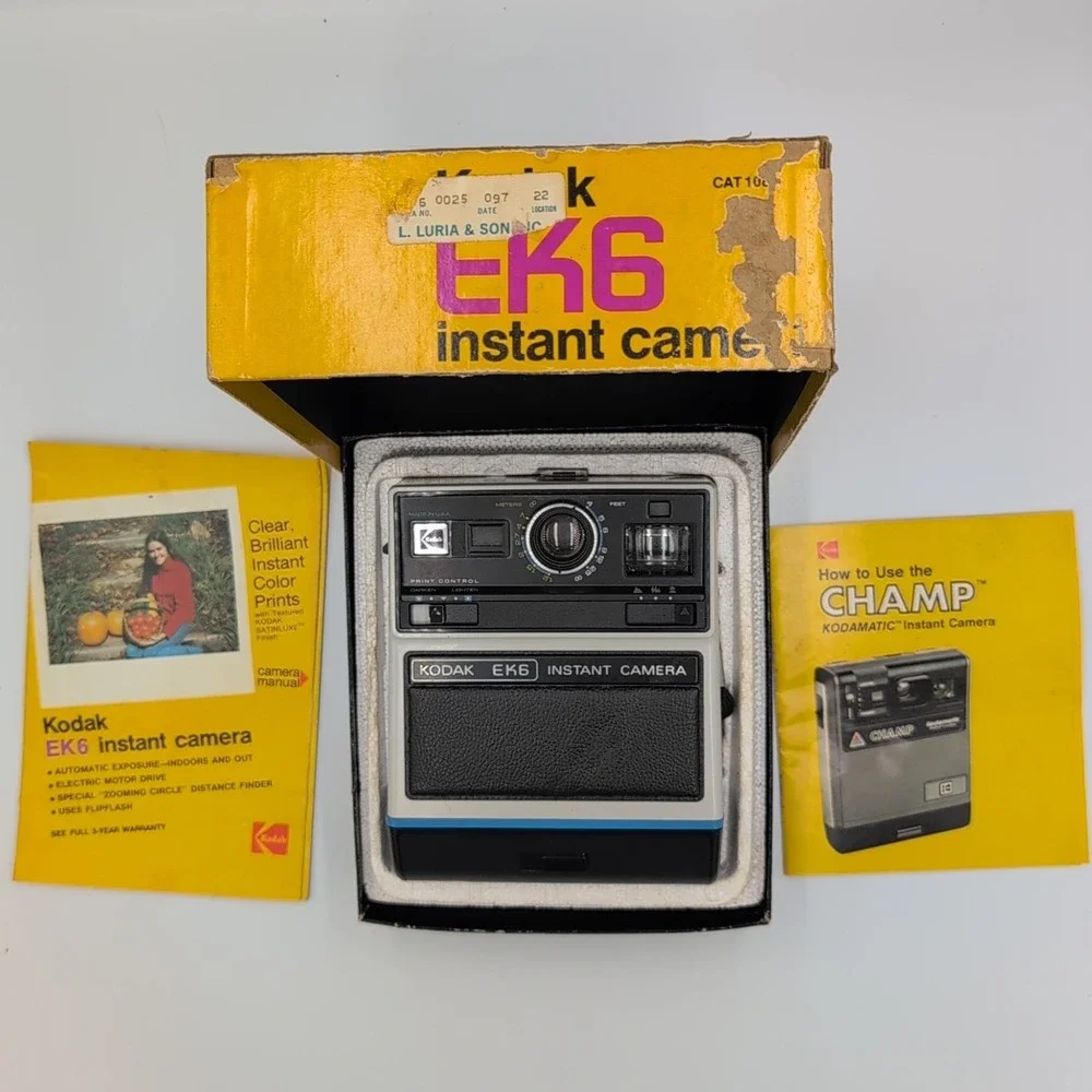 Vintage Kodak EK6 Instant Camera Instant‎ Print Film Camera in Box